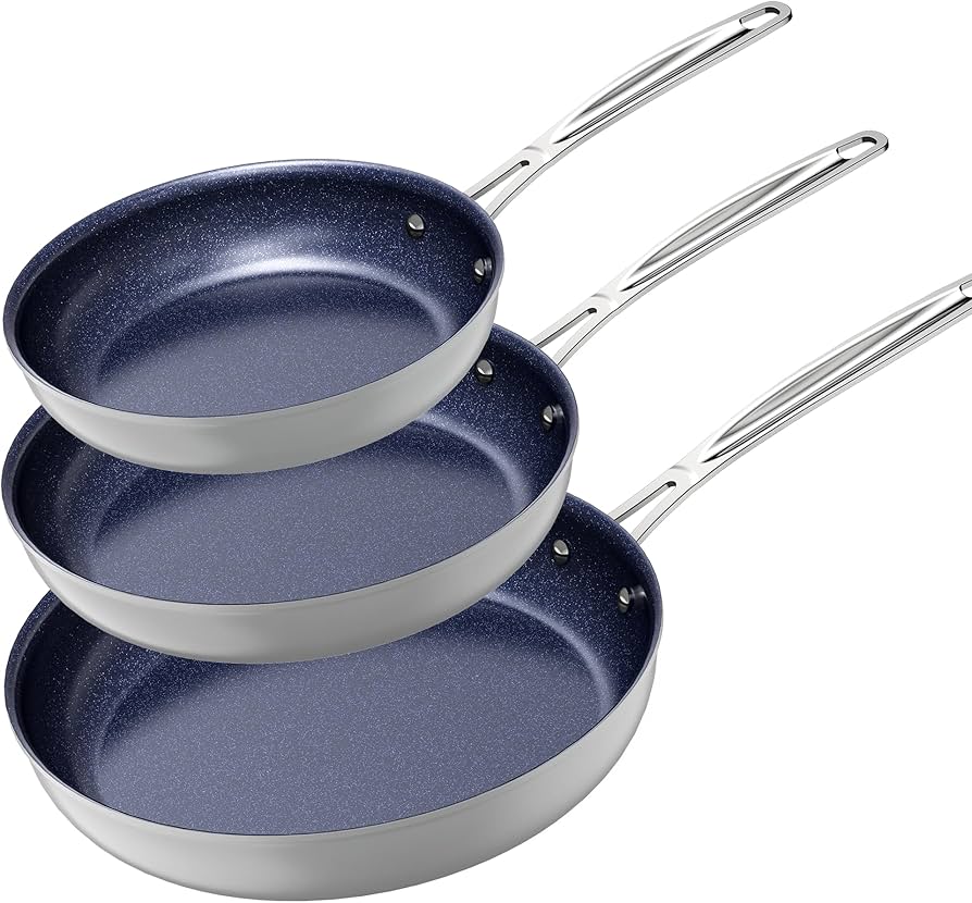 Amazon.com: Nuwave 3-Piece Fry Pan Set, 8”, 10”, 12” Forged